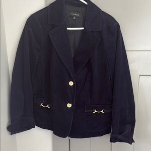 Talbots Blue and Gold Blazer Tailored Suit Jacket